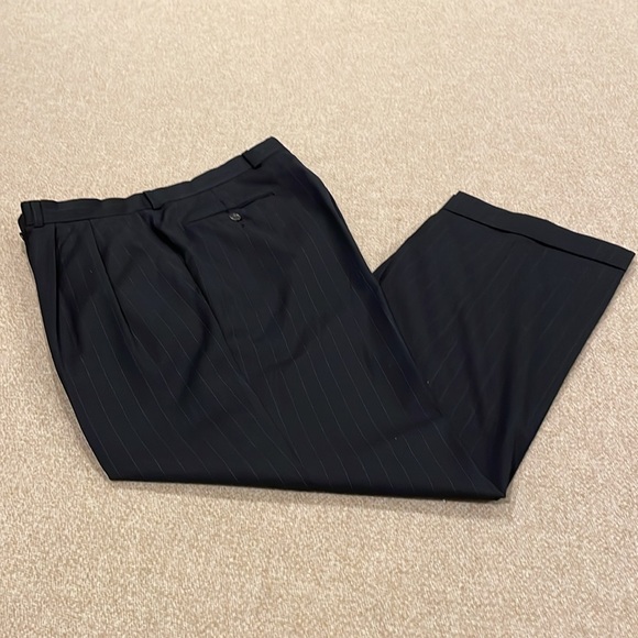 Ralph Lauren - Dillards Men 3-piece Suit Navy Pinstripe J-40R/V-Med/Pants 30-31W - Picture 11 of 16
